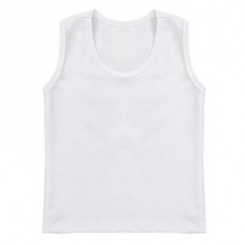 Size 90 white boys' solid vest